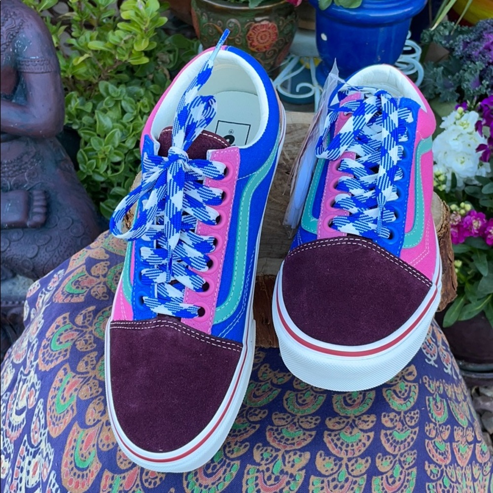 NIB Multicolor Old Skool Vans Sz 9.5 - Picture 4 of 15